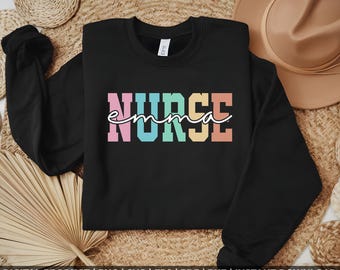 Custom Nurse, Personalized Nurse Name, Nursing School, Registered Nurse, Nurse Appreciation, Custom Nurse Gift, ER Nurse, Nurse SVG PNG D131