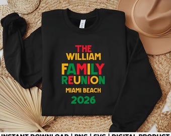 Custom Black Family Reunion Svg Png, Personalized African American Family Reunion Shirt Design, Black History Month Svg, Digital File, D569