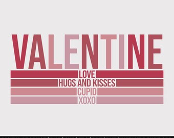 Valentines Day svg, png, retro valentine shirt design, eps, pdf, dxf, cricut files, digital download