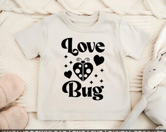 Love Bug Valentine svg png, conception de bébé Saint-Valentin, cadeau nouveau-né, Love Bug svg, svg pour enfants Saint-Valentin, amour svg, svg cadeau Saint-Valentin, coeur d'amour