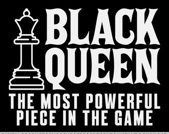Reina negra, la mujer afroamericana más poderosa del ajedrez, regalo, reina negra svg, mujeres afro png, mujeres negras png, mes de la historia negra svg