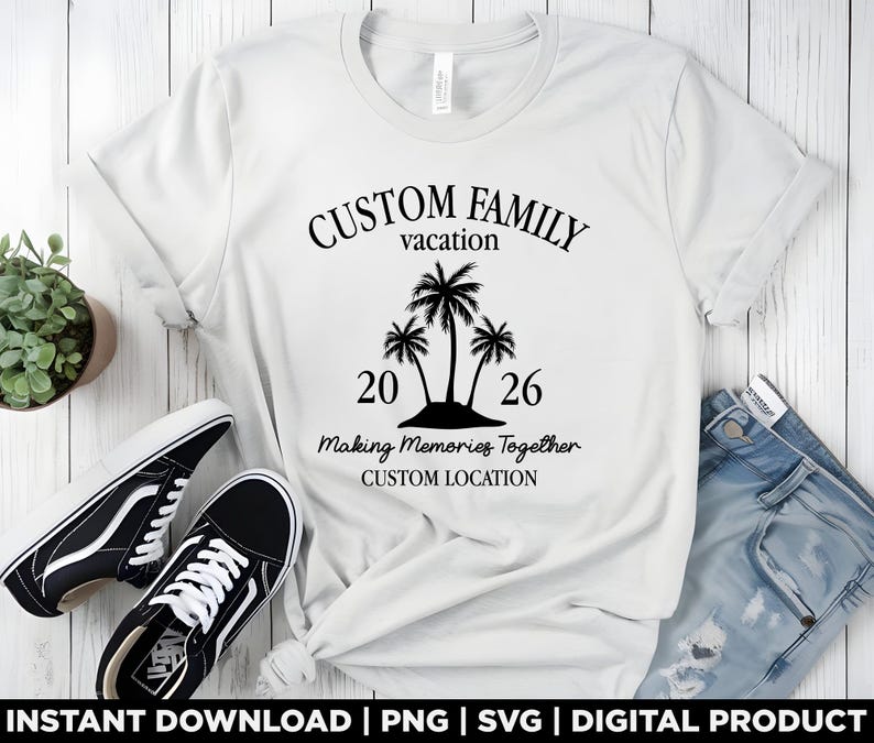 Custom Family Vacation 2026 Svg Png, Personalized Matching Trip Shirt ...