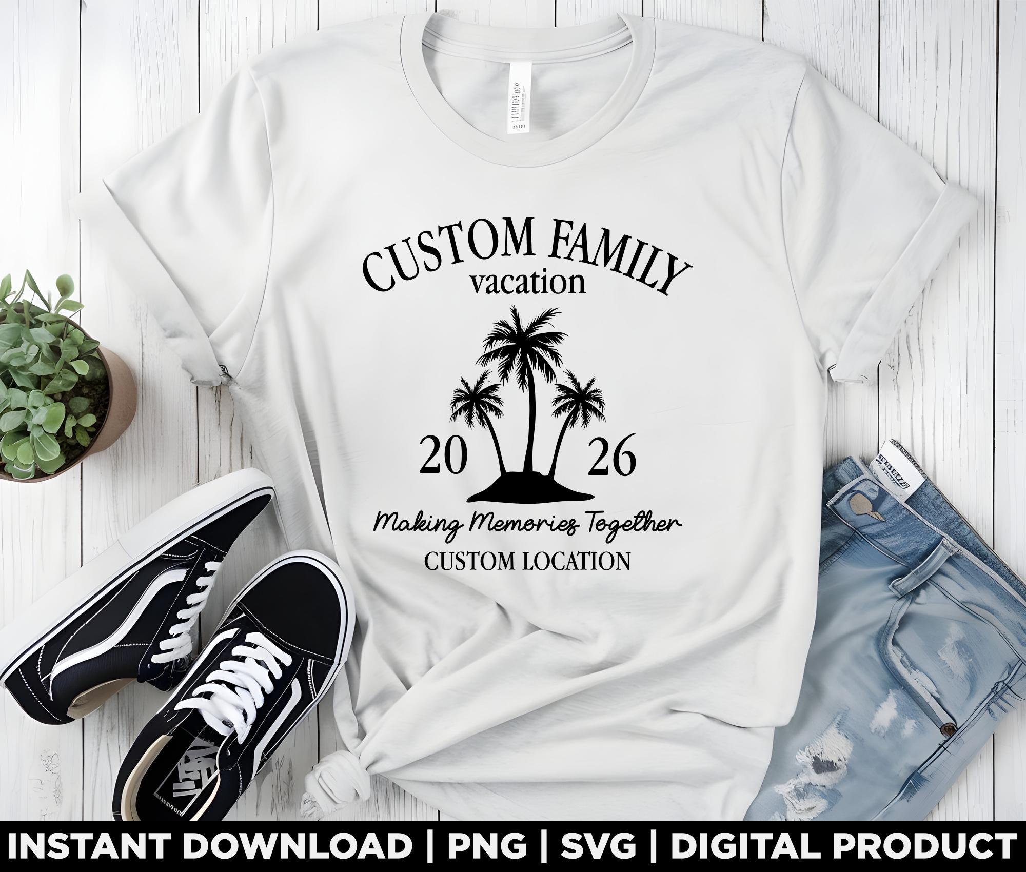 Custom Family Vacation 2026 Svg Png, Personalized Matching Trip Shirt ...