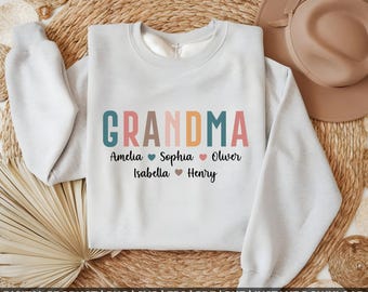 Abuela personalizada con nombres de nietos, abuela SVG, abuela PNG, bisabuela SVG, abuela personalizada, SVG PNG personalizado para el Día de la Madre, D143