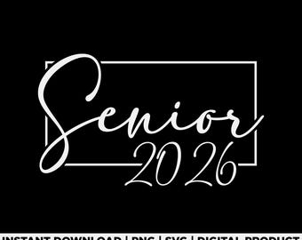 Arquivo SVG e PNG para formandos de 2026, Design de Formatura de 2026, SVG da Turma de Formandos de 2026, SVG de Formando do Ensino Médio, SVG de Formatura do Último Ano do Ensino Médio, Arquivo Digital