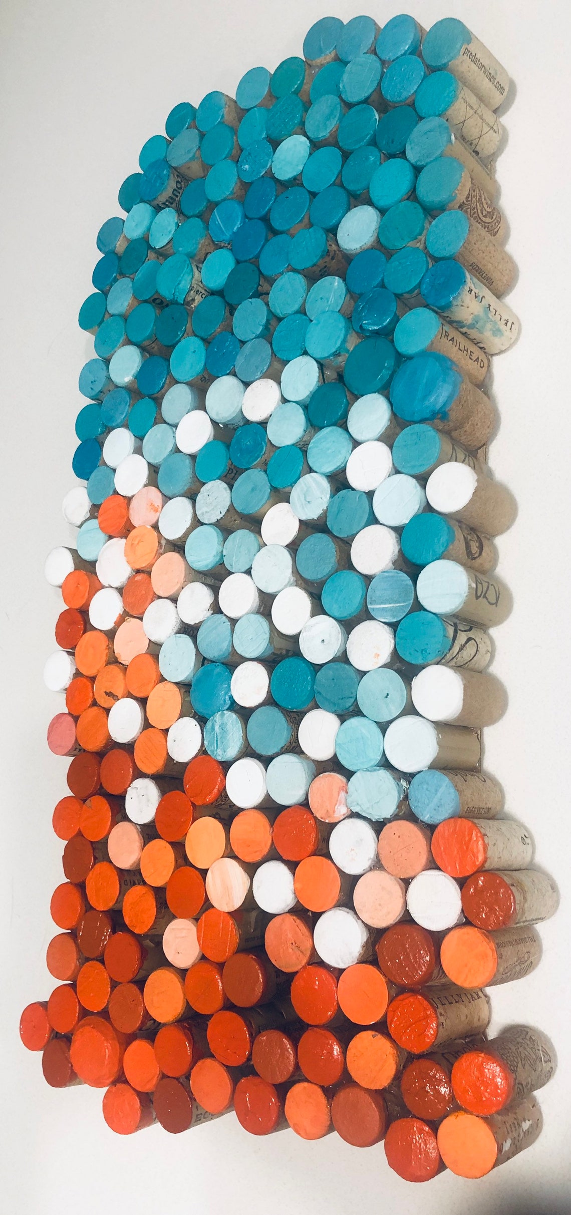 Wine Cork Painting Etsy