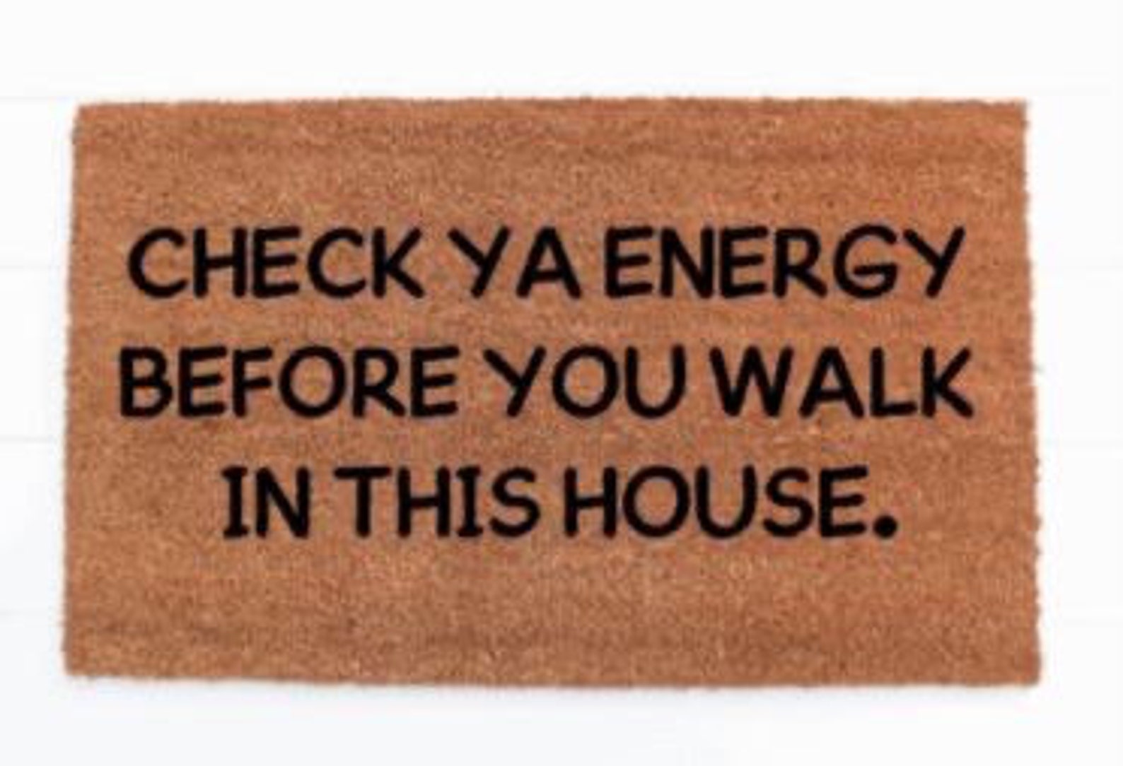 Check Your Energy Doormat Funny Doormat Autumn Doormat Etsy