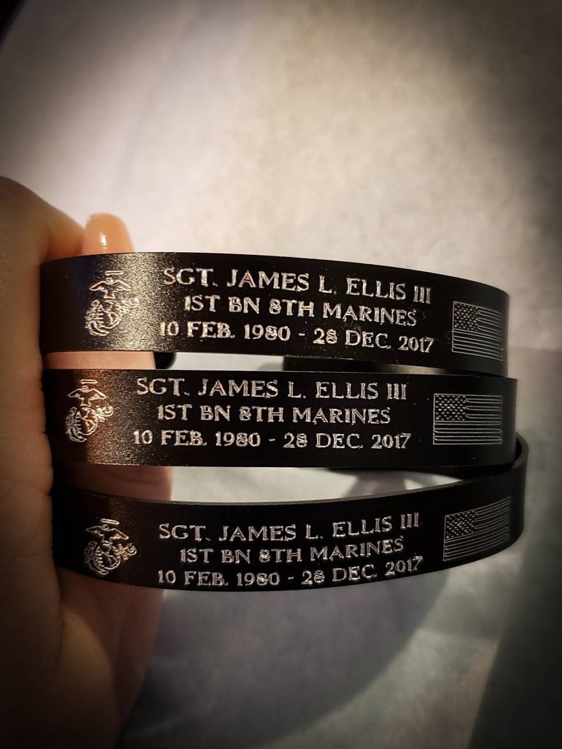 Personalized Engraved Military Veteran Memorial Bracelet. Etsy