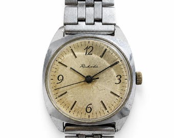 Vintage Raketa 2609.HA USSR Men’s Mechanical Watch 19J Steel Bracelet