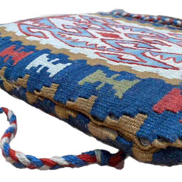 Kelim Sitzkissen Stuhlkissen Unikat / Turkish Kilim Seat/Chair Cushion Handgewebt SK3