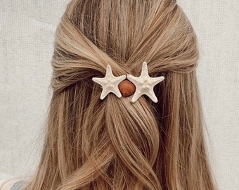 Starfish sea shell combo clip