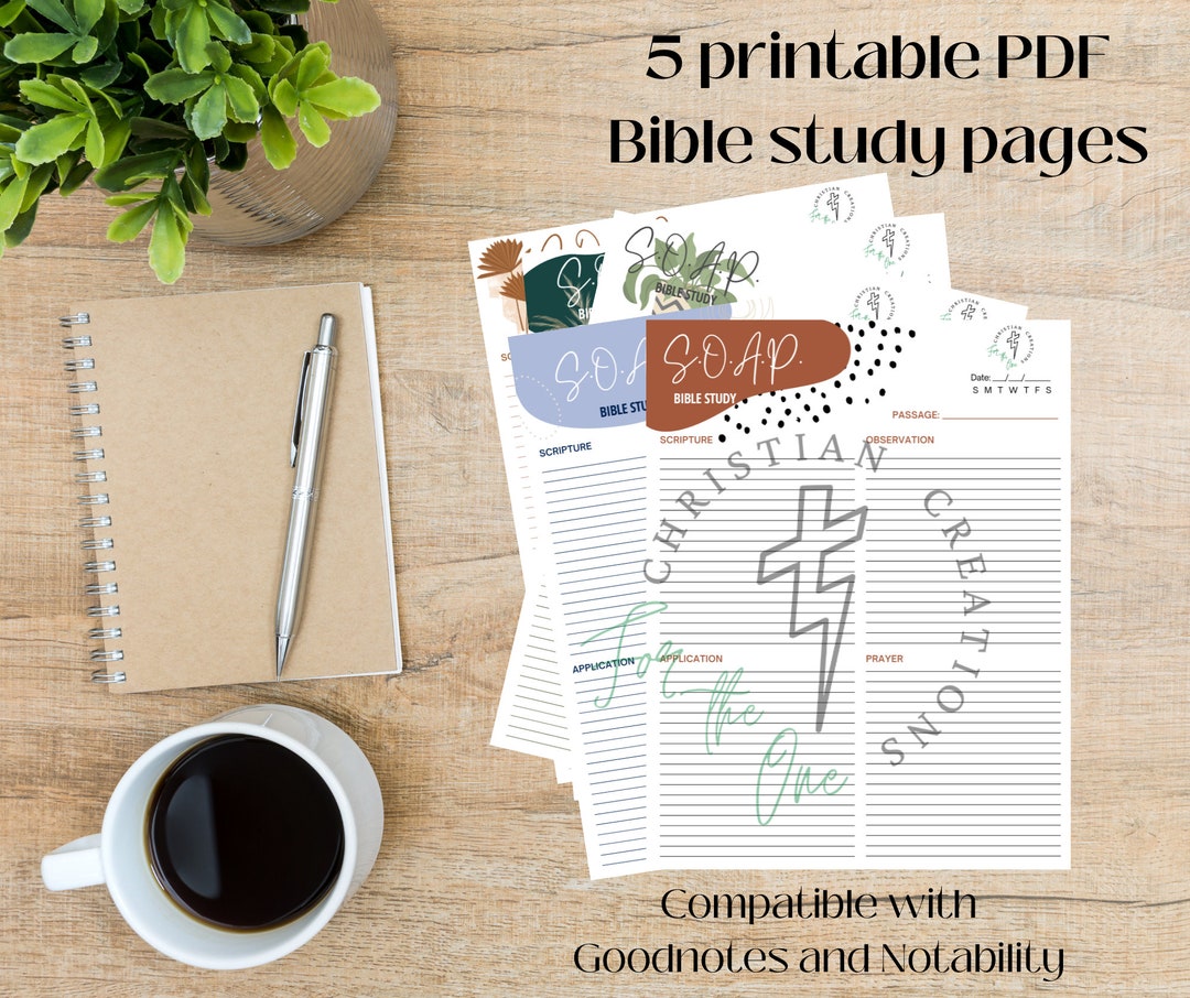 Printable PDF SOAP Bible Study Pages Compatible With Goodnotes and ...