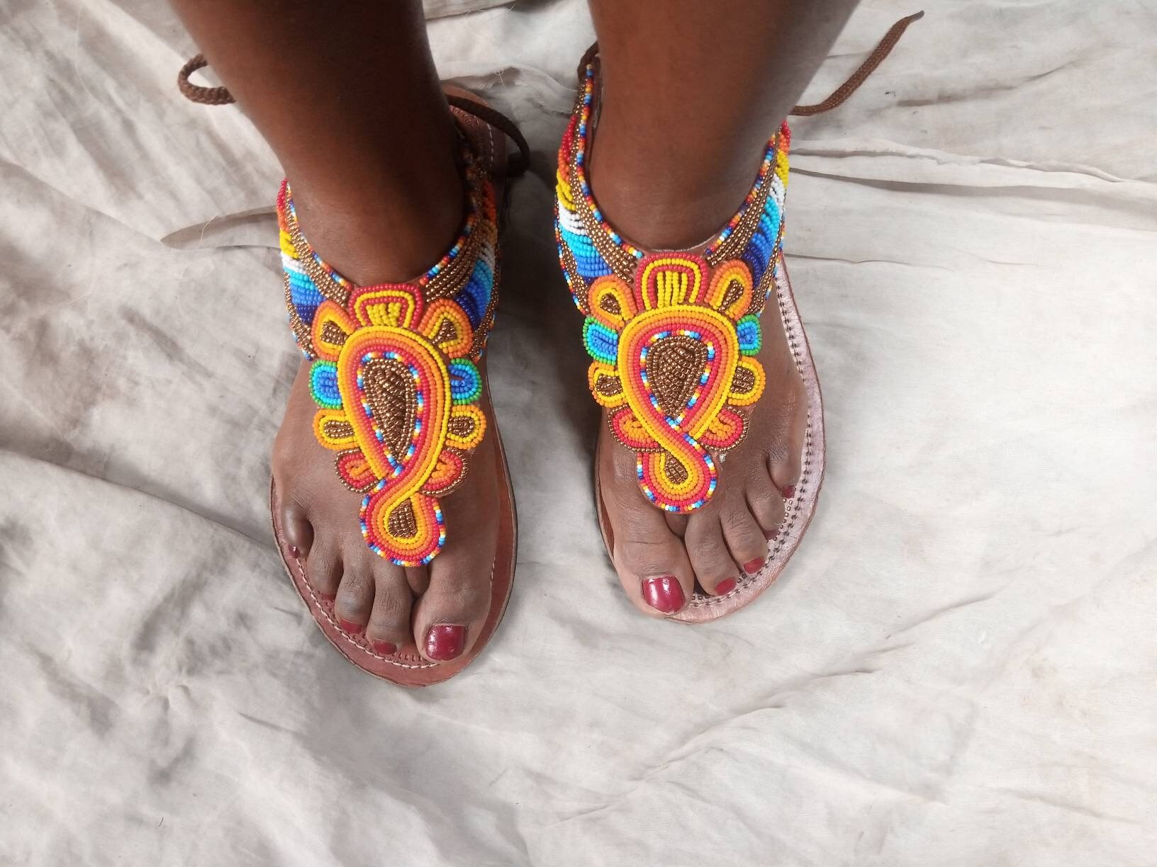 ankara gladiator sandals