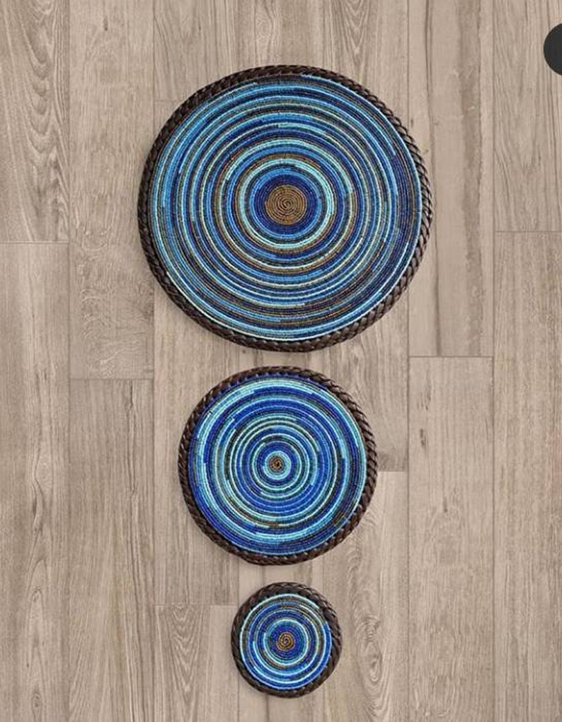 Set of 3 Beaded African Wall Decor Mats/ Wall Hanging Decor/ Etsy