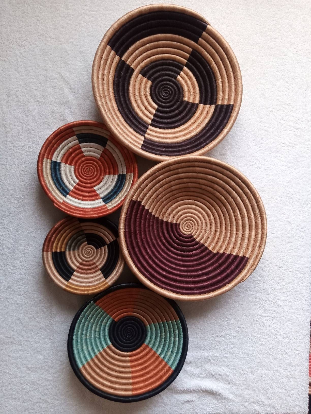 Set of 5 Wall baskets 128/ Baskets for wall decor | Etsy