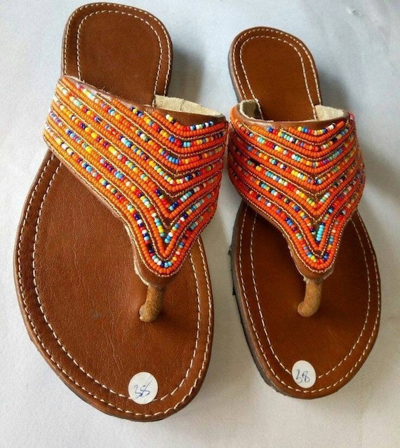 African Sandals Beaded Gladiators African Sandals for Women - Etsy