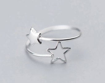 Silver Star Ring | Etsy