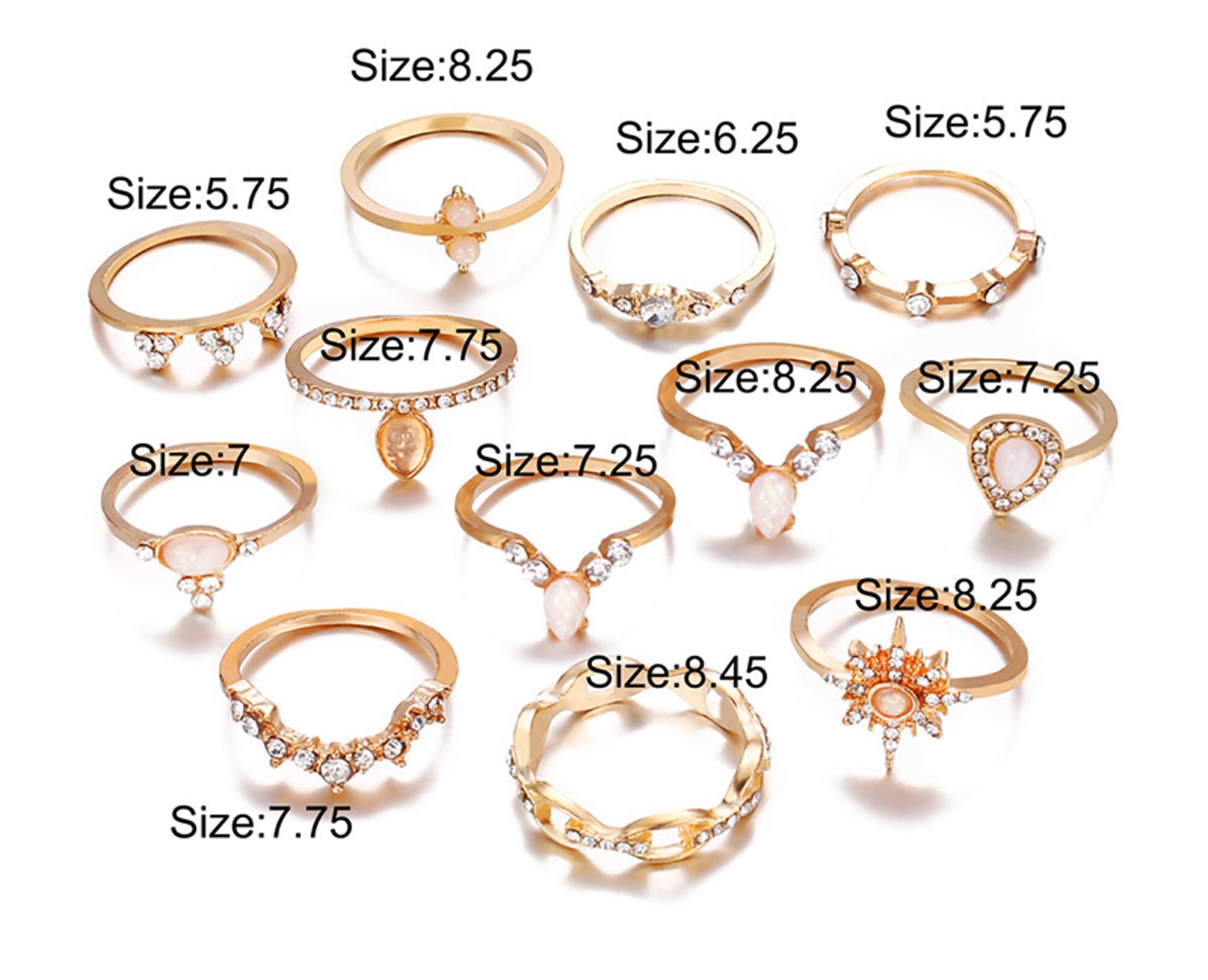 Stackable Rings Set Gold Stacking Rings for Women With Etsy
