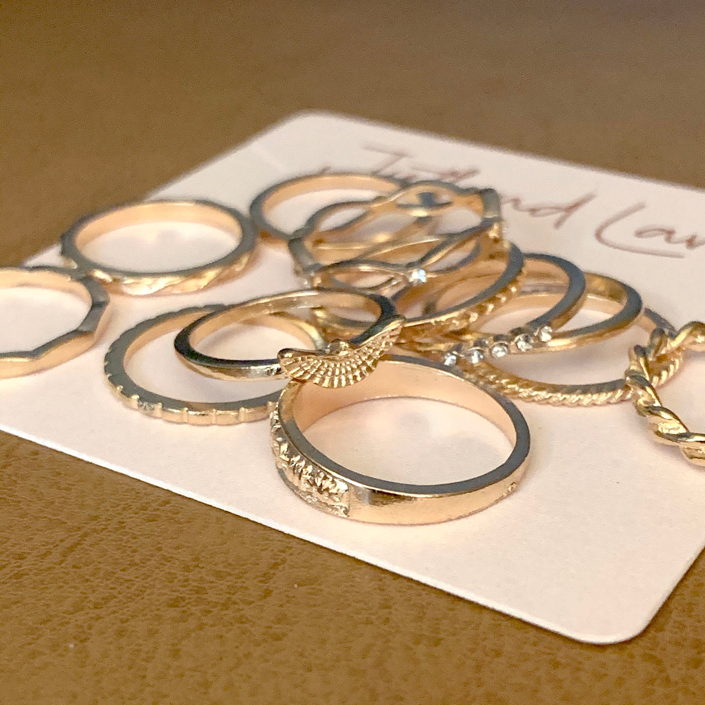 Stackable Rings Stackable Ring Set Dainty Gold Boho Rings Etsy