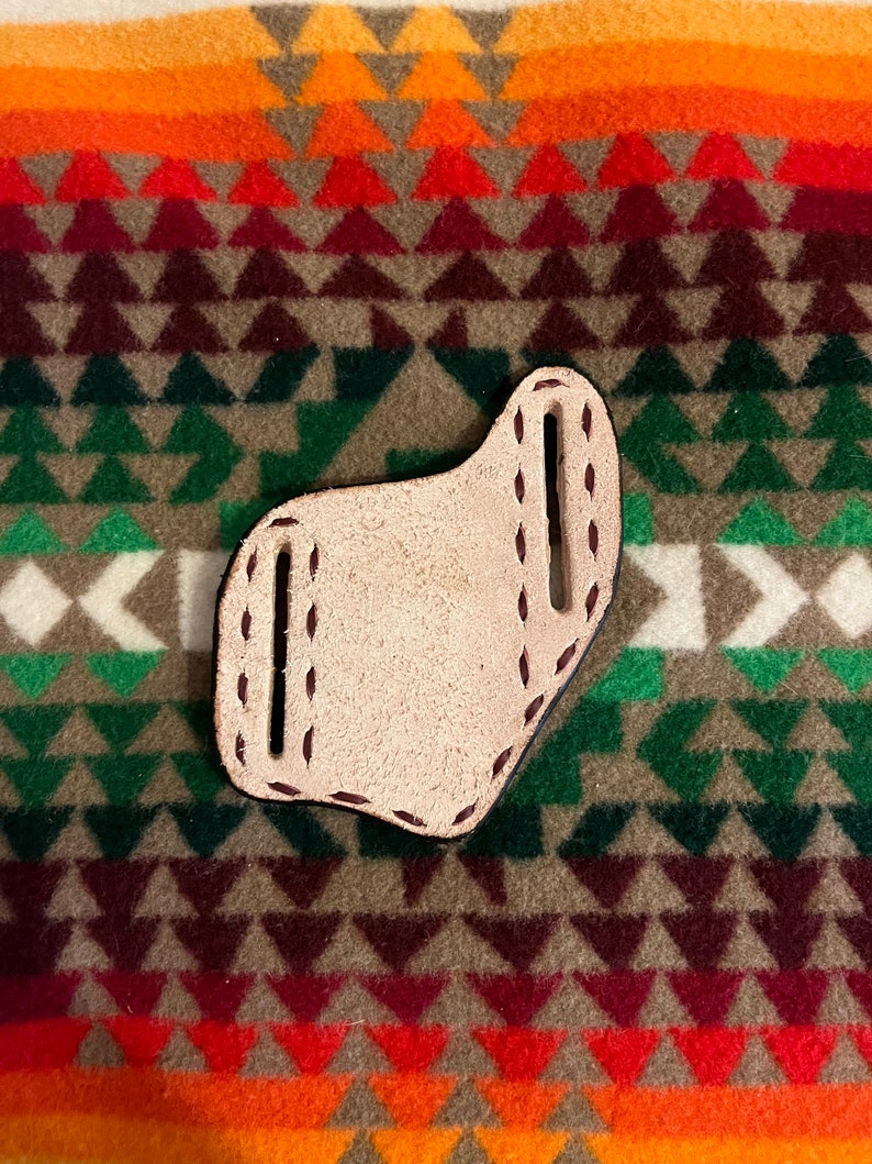 Custom Leather Pancake Pocket Knife Sheath Etsy