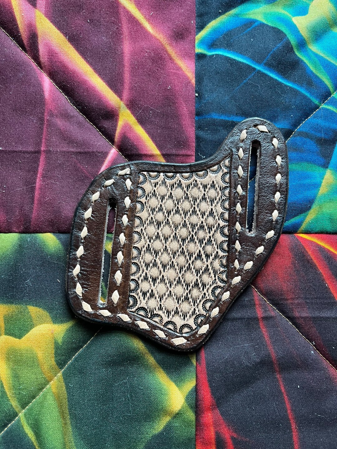 Custom Leather Pancake Pocket Knife Sheath Etsy