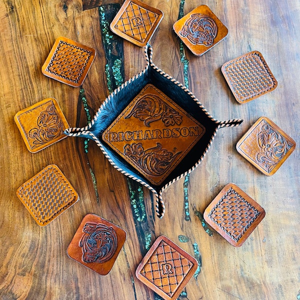 Custom Leather Coasters