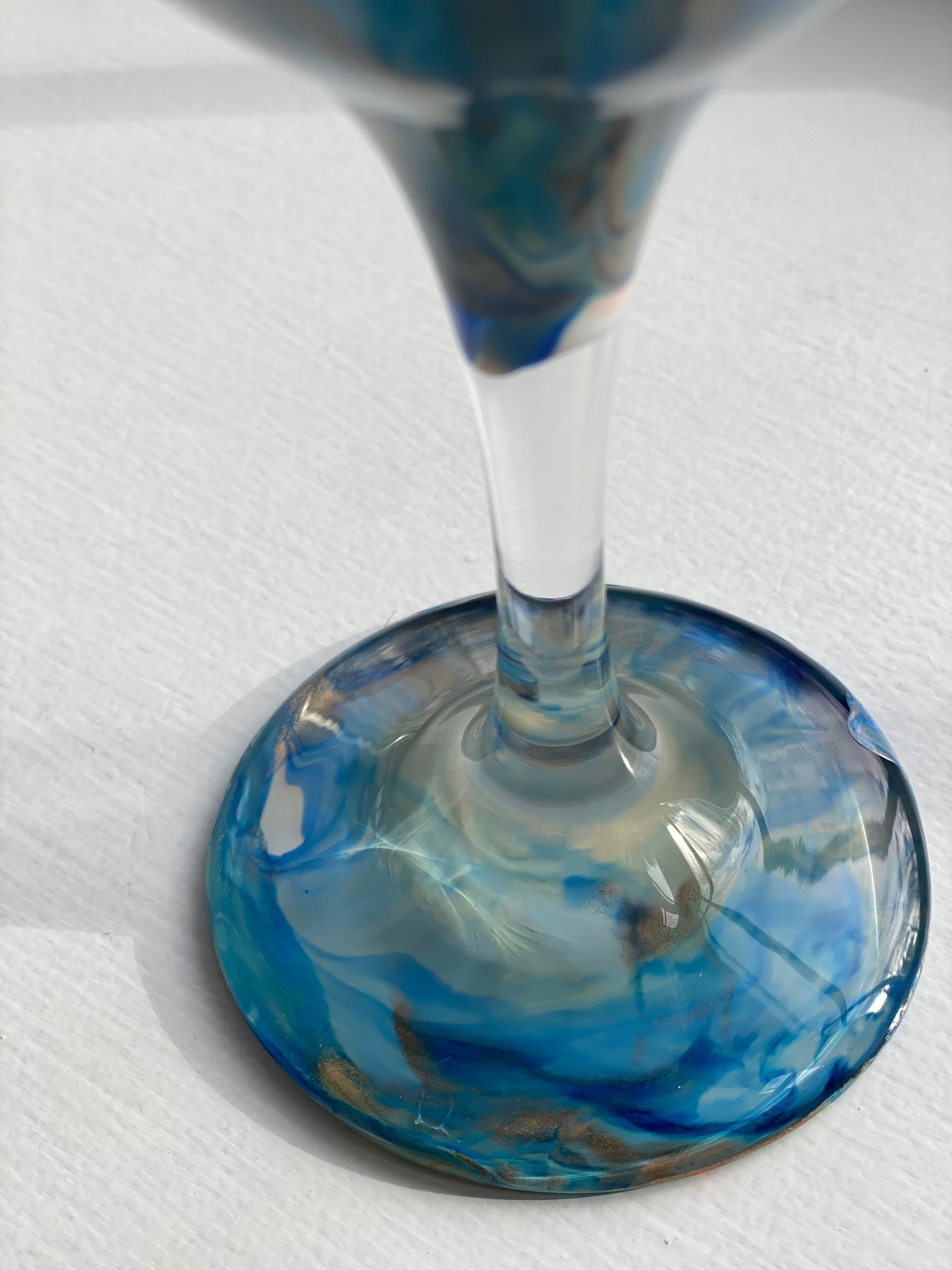Verre à Vin Original Rebecca Suriano - Peint à La Main, Motif Guépard, Violet, USA