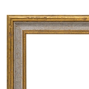 Picture frame gold with white series 549, baroque, antique, vintage design - All sizes - DIN A2 / A3 / A4 / A5 by FrameShop