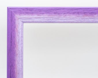 Bilderrahmen Violet mit Weiß auf Naturmaserung der Serie 30RS im Jamaika Style - Alle Größen - DIN A2 / A3 / A4 / A5 by RahmenShop