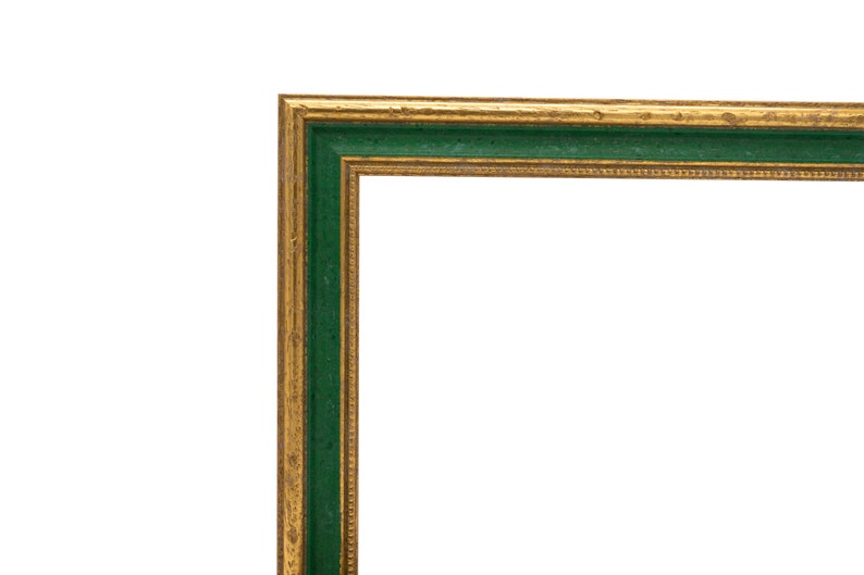 Cadre photo or avec vert série 549, baroque, antique, design vintage Toutes les tailles DIN A2 / A3 / A4 / A5 by FrameShop image 1