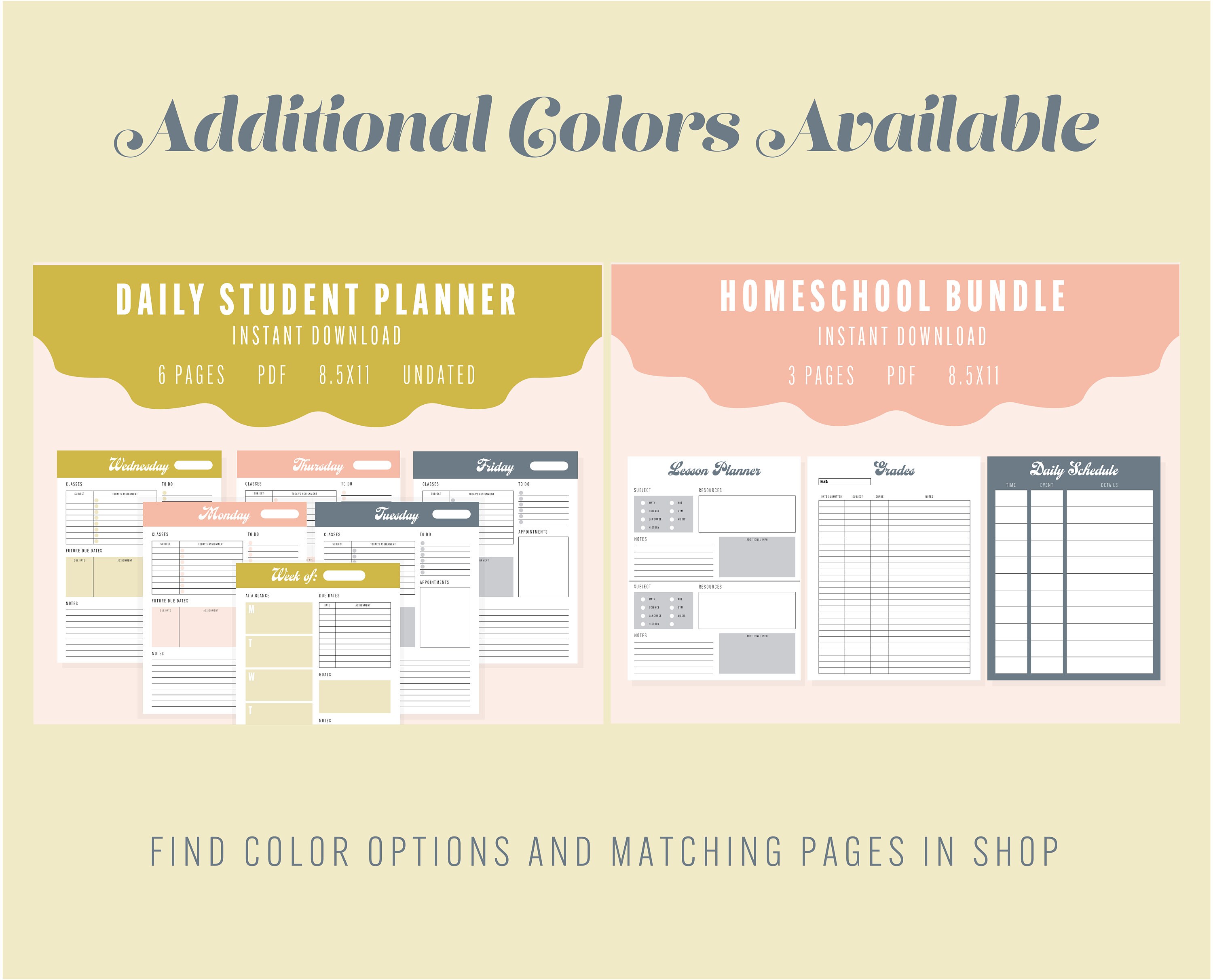 Homeschool Gradebook Printable Grade Book Template Instant | Etsy Canada
