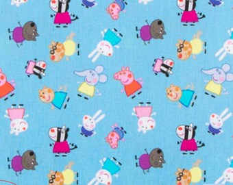 images Print Peppa Pig Fabric peppa pig fabric etsy