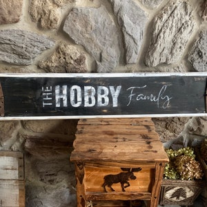 Handmade Vintage hand painted personalized WOODEN SIGN custom gift primitive Distressed Rustic Chippy farmhouse decor