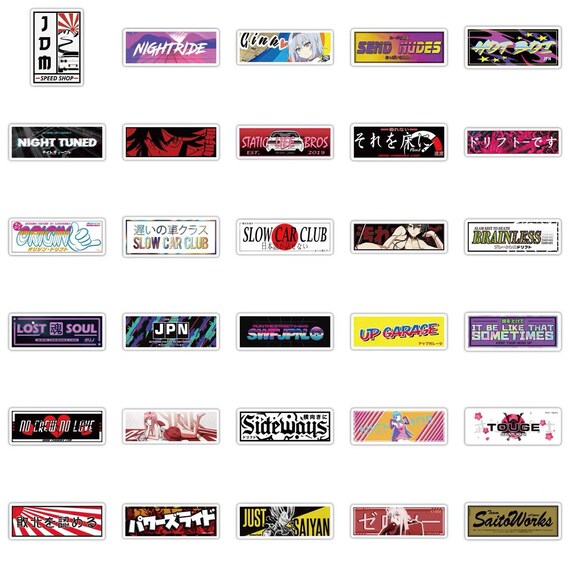 Drawing & Illustration JDM Sticker Set B 65 sheets Art & Collectibles