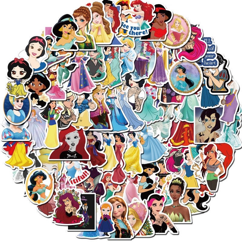 Disney Princess Sticker 100 Blatt Etsy