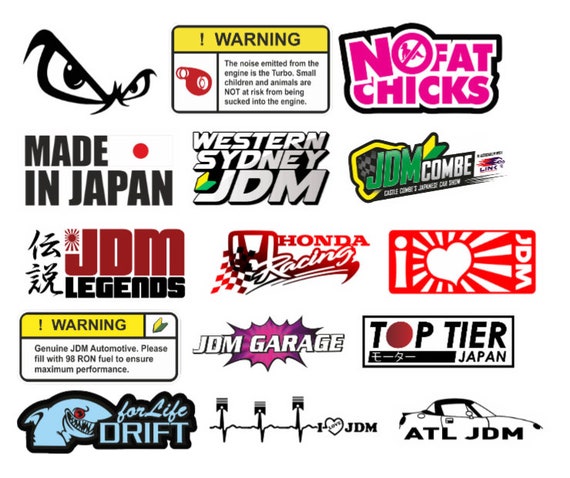 Jdm Sticker Learner Drawing & Illustration JDM Sticker Set B 65 sheets Art & Collectibles ...