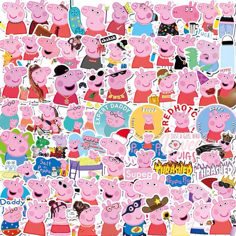Peppa pig Sticker 100 sheets Etsy