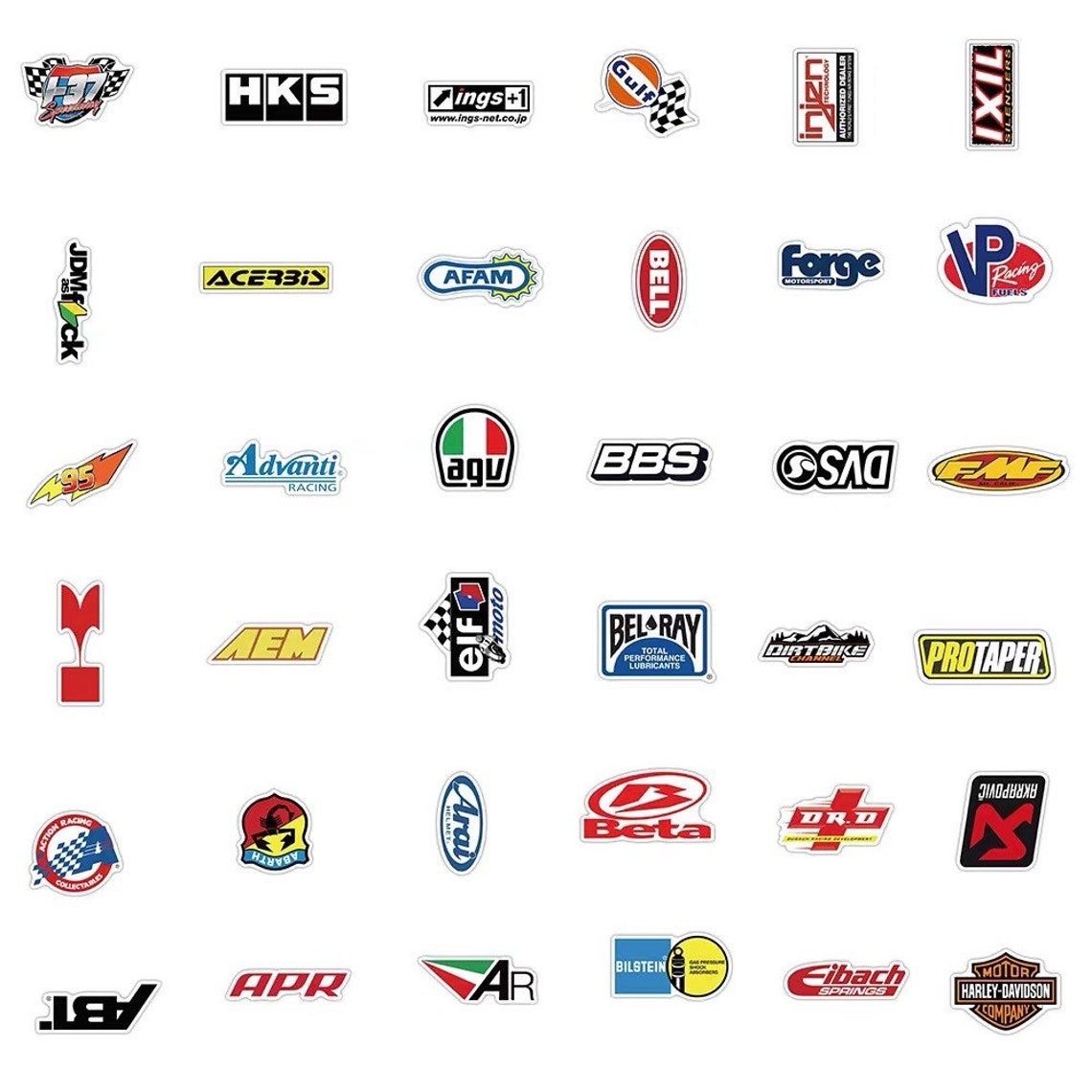 Racing Car Logo Sticker 100sheets - Etsy UK