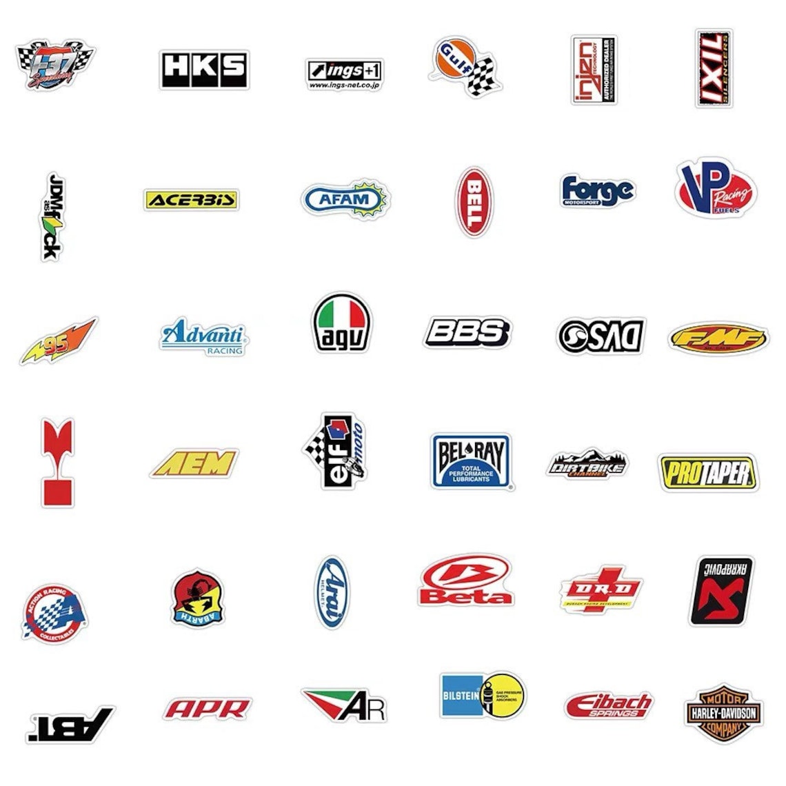 Racing Car Logo Sticker 100sheets Etsy UK