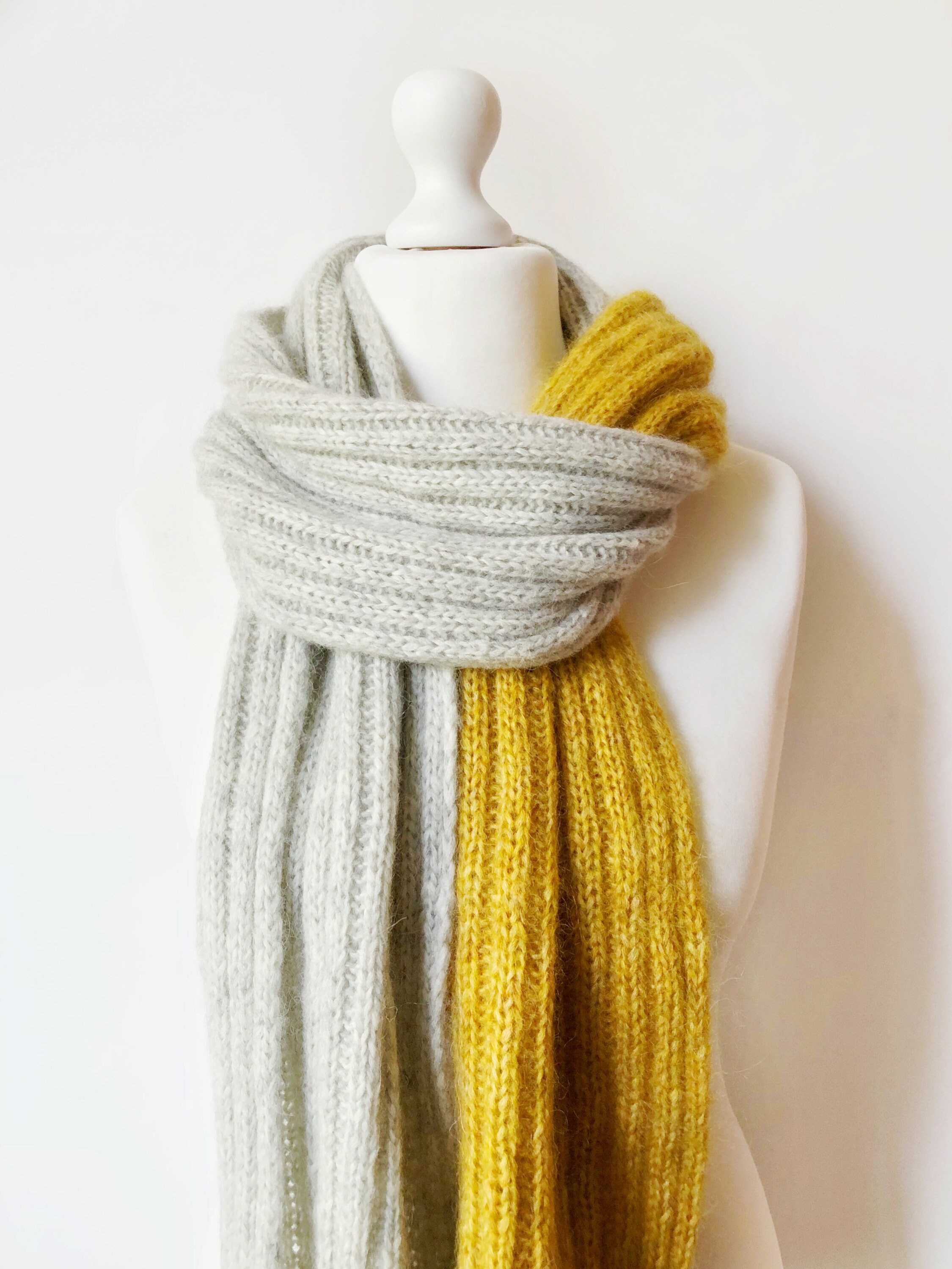 Alpaca scarf for women or men Knit winter scarf Etsy