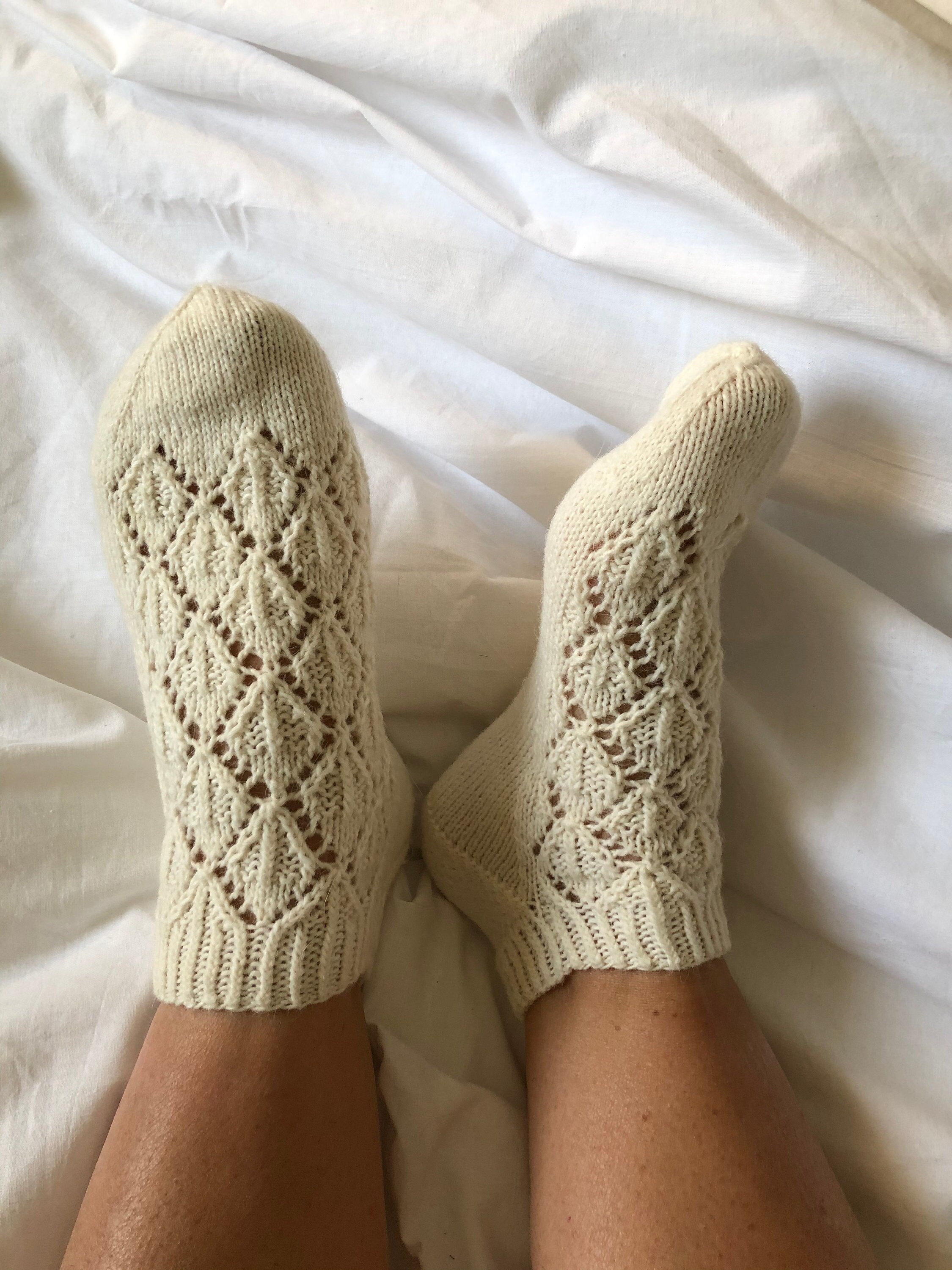 White knit socks for women Wool socks Short socks Etsy