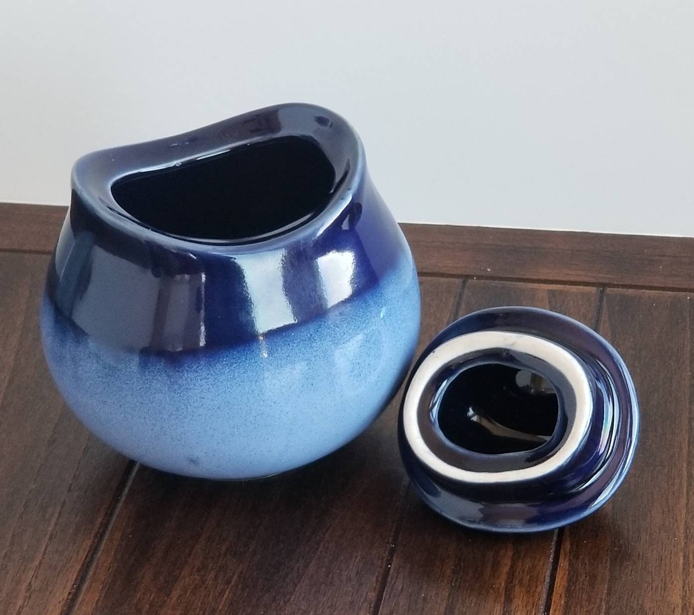 Vintage Sango Nova Blue Sugar Bowl and Creamer Etsy UK