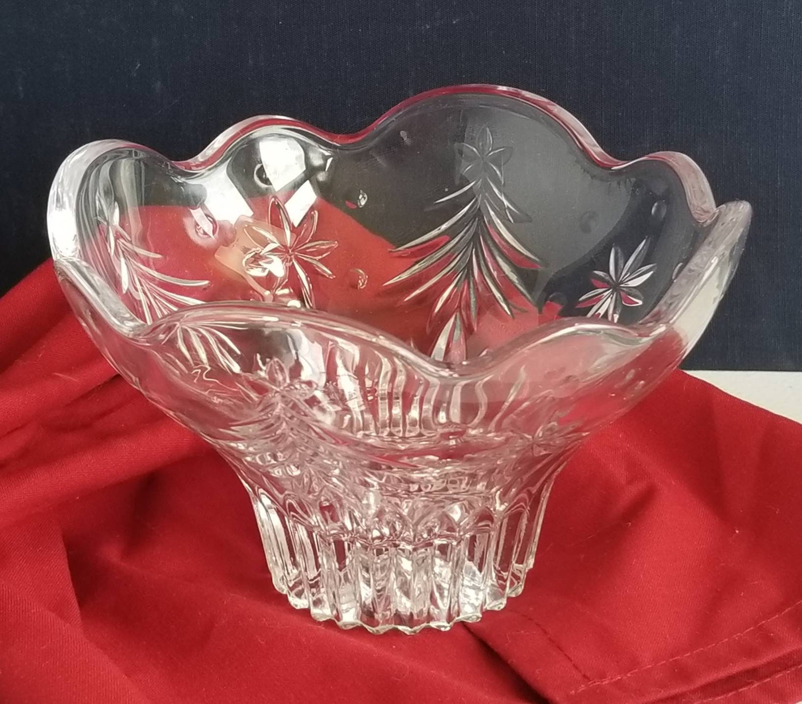 Vintage 1990's Mikasa Crystal Christmas Tree Decorative Etsy