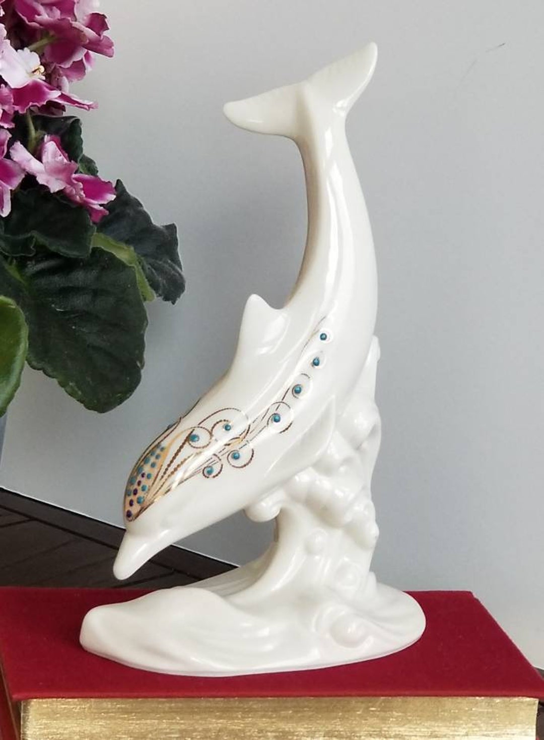 Vingtage 1996 Lenox Jewels Diving Dolphin Nautical or Beach Etsy