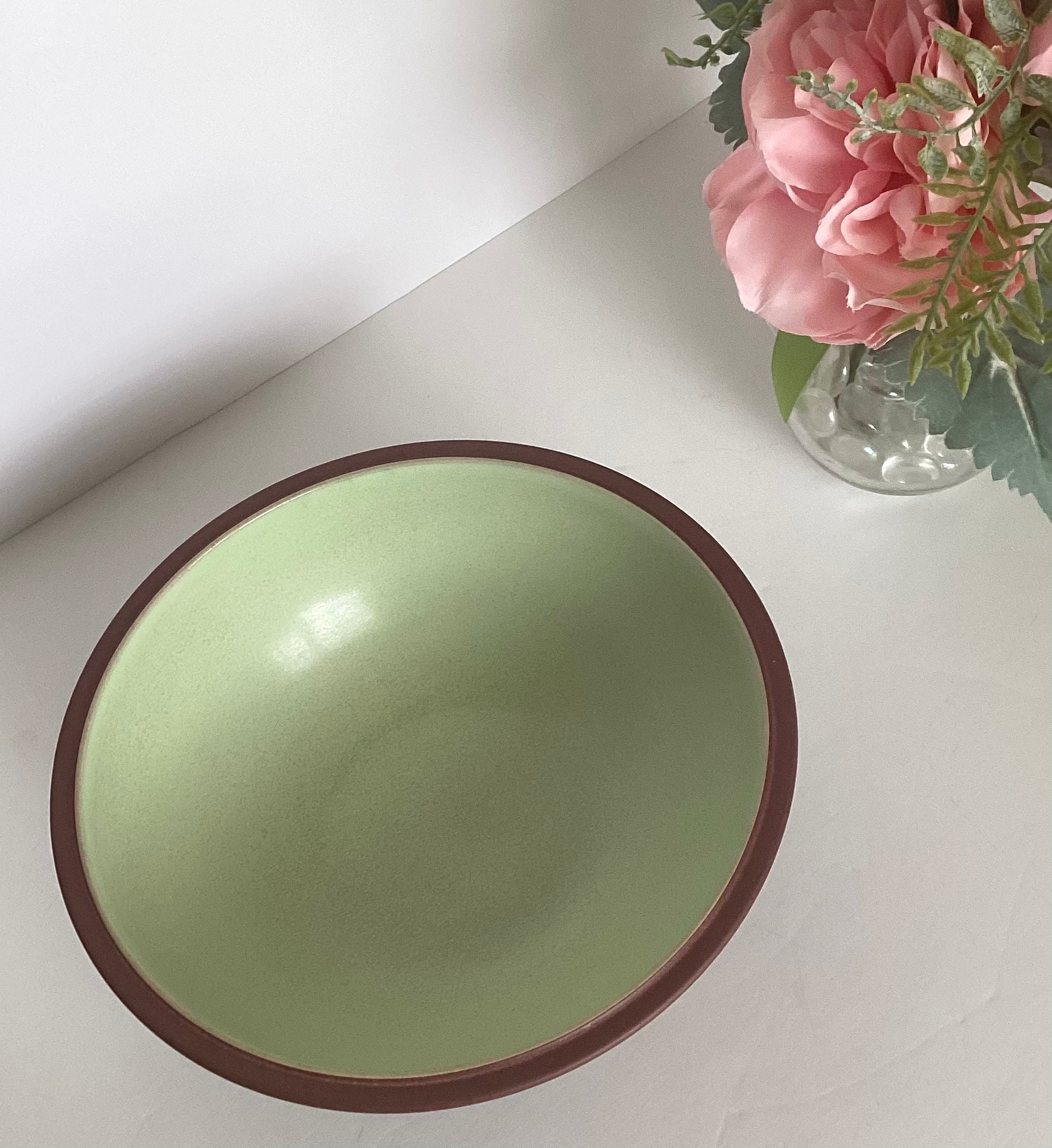 Vintage Denby Pottery Juice Apple green Soup/cereal Bowls Etsy