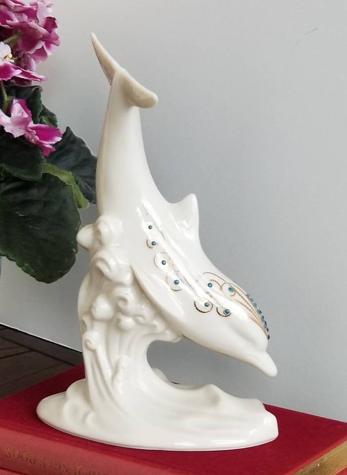 Vingtage 1996 Lenox Jewels Diving Dolphin Nautical or Beach Etsy