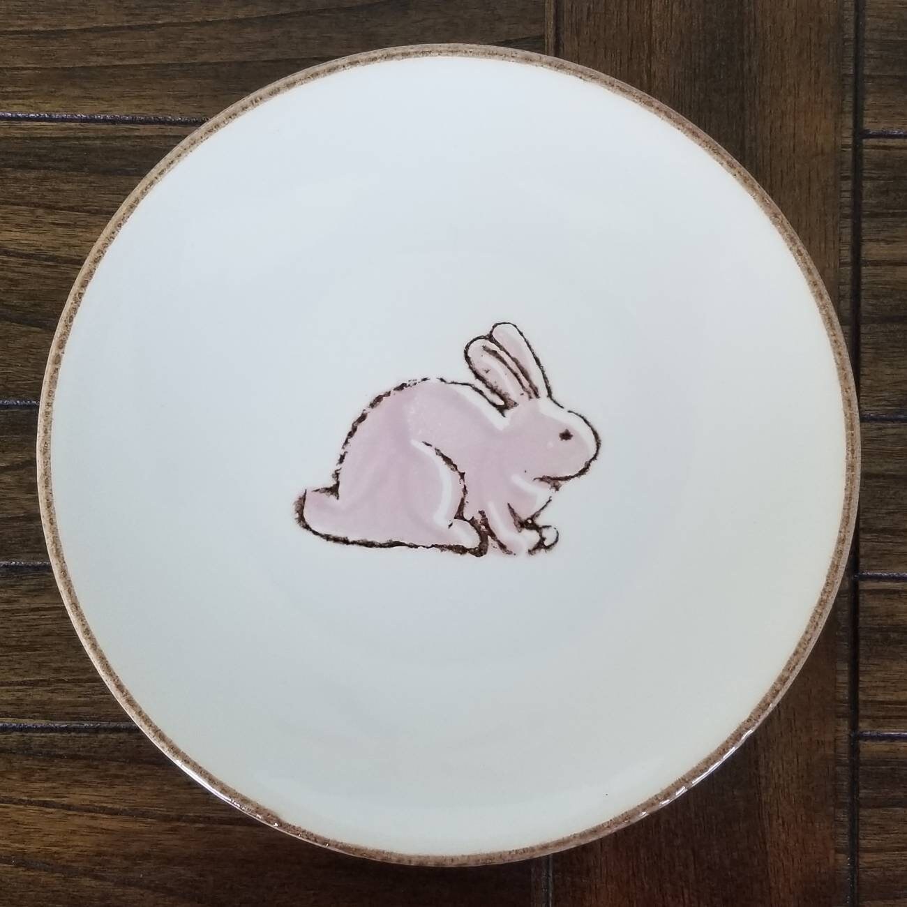 V Ceramic Bunny/Rabbit Salad/Dessert Plates Made in Portugal Etsy