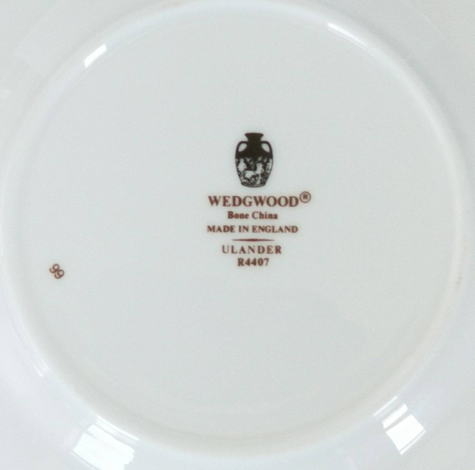 Vintage Wedgewood Ulander Black Bread and Butter Plates, Made in