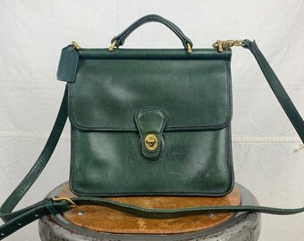 neon green coach purse