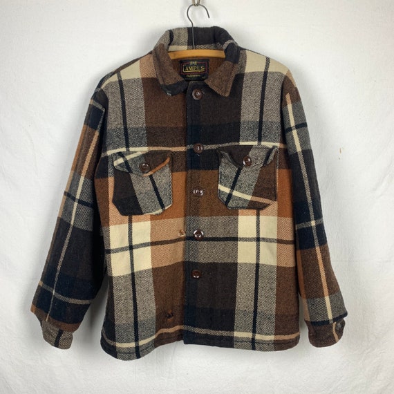 Campus Lined Wool Plaid Jacket -size 42-